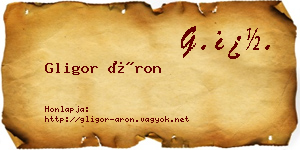 Gligor Áron névjegykártya